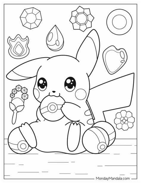 pokemon coloring pages|Pikachu coloring page 